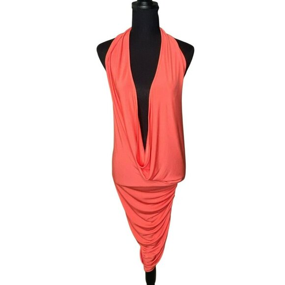 Michael Costello x REVOLVE Izzy Mini Dress Women's Medium Coral - Picture 3 of 9